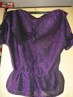 Vintage style women's two-piece purple glitter dress