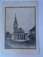 D198648   Budapest -Tabáni Szent Katalin Plébánia templom  -régi képeslap  1930's