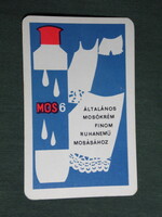 Card calendar, mos6 laundry cream, detergent manufacturing company, graphic designer, 1966