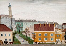 Magyar festő ( 1940 körül ) Városi élet