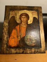 Antik oltár ikon Michael   arkangyallal