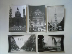 D198602 old photos (5 pieces) Budapest - basilica - Andrássy út - Margaret Island - Matthias Church 1960s