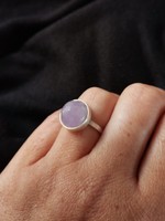 Egyedi halványlila ametiszt gyűrű