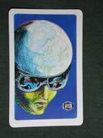 Card calendar, Csepel vehicle trade, graphic artist, motorcycle, 1973