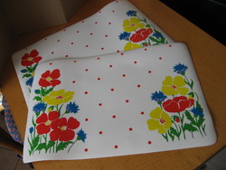 Poppy placemat, pair of tablecloths