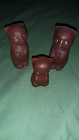 1960s rare plastolus thin hollow teddy bear family figures, roaring ones together according to the pictures
