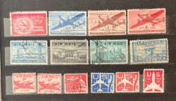 Airplanes on usa stamps
