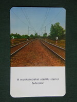 Card calendar, máv railway, accident prevention, 1979
