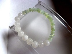 Jade two-tone bracelet