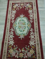 Chinese Aubusson pink hand-knotted carpet