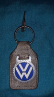1970-es évek VW  Volkswagen autó kulcstartó + kis kulcs bőr alappal a képek szerint