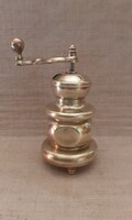 Antique custom-made brass coffee grinder.
