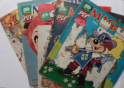Pajtás pioneer magazine 2 pcs + Pajtás pif 3 pcs., 1984, 1985, 1986