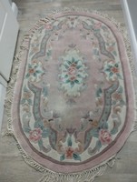 Kínai Aubusson mintás rózsás kézi csomózású szőnyeg