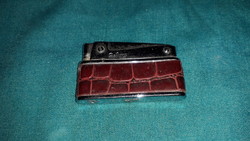 Old colibri gilded - crocodile skin coated metal case lighter as shown in the pictures