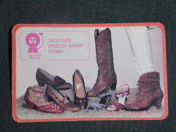 Card calendar, Szigetvár shoe factory, 1982