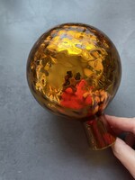 Old, thick glass rose ball, a special feature in a sumptuous golden color