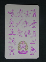 Card calendar, Újpest dozsa sc, sports club, graphic designer, 1983