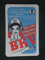 Card calendar, bkv transport company, Budapest, vocational training graphic designer, 1989
