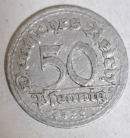 1922. Németország Weimari Köztársaság 50 Pfennig (D verdejel) (2036)