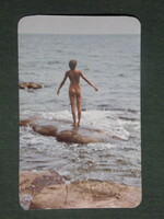 Card calendar, traffic gift shops, art, erotic female nude model, 1983