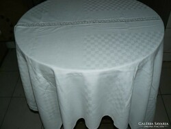 Beautiful damask tablecloth with lace inserts