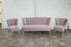 Retro Sky Pink Sofa Set