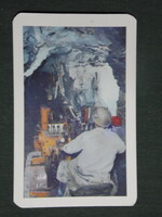 Card calendar, Mecsek ore mining company, newspaper, Pécs, mine machine, 1986