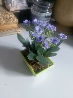 14 cm high, beautiful, purple artificial flower, in a pot
