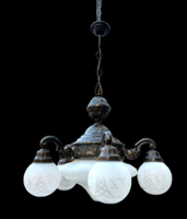 Restored antique ceiling chandelier