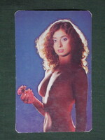 Card calendar, traffic gift shop, art, erotic female nude model 1986