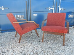 Pair of retro Czechoslovak armchairs, mid-century armchairs 2 pcs