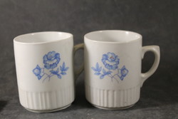 Pair of Zsolnay rose mugs 628