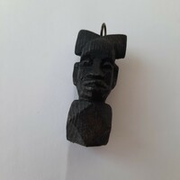 Retro carved wooden pendant