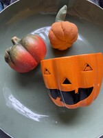 Gourd basket, decorative ceramic gourd, textile gourd together