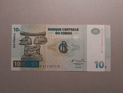 Kongói Demokratikus Köztársaság-10 Francs 1997 UNC