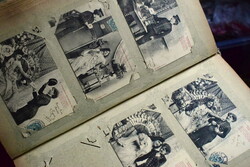 5 darabos  antik Bergeret sorozat  fotó képeslap  udvarlás