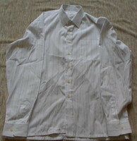 Retro men's shirt 3.: Striped, white long-sleeved shirt