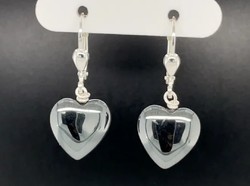Elegant hematite gemstone earrings, 925 silver - handcrafted jewelry