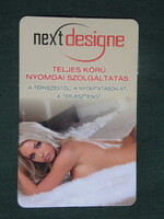 Kártyanaptár, Nextdesigne nyomda, Debrecen, erotikus női akt modell, 2013