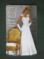 Kártyanaptár,Elizabeth N ,esküvői ruha szalon,Pécs,női  modell, 2003