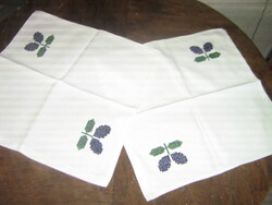 Cute embroidered cross stitch napkin 2 pieces
