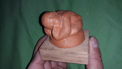 Old 2000. Szeged marked terracotta small statue mini small plastic = before birth = according to the pictures