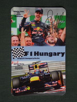 Card calendar, formula 1 Hungary, red bull racing, Sebastian Vettel, 2013