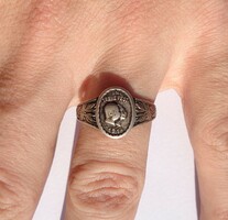 In Treue Fest 1914 feliratú ezüst gyűrű