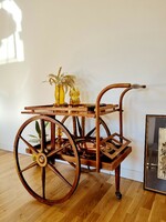 Rare vintage wooden party wagon