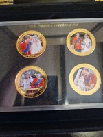 Vilmos and Katalin wedding commemorative medal + a wedding plate as a gift