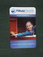 Card calendar, focus savings association, children's model, 2009