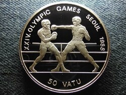 Vanuatu xxiv Summer Olympics 1988 Seoul .925 Silver 50 vatu 1988 pp (id66333)
