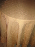 Huge oval woven damask tablecloth with beautiful slinged edges